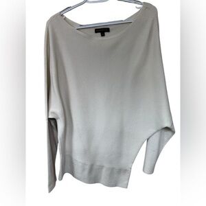 Banana Republic Asymmetrical Cream Knit Sweater